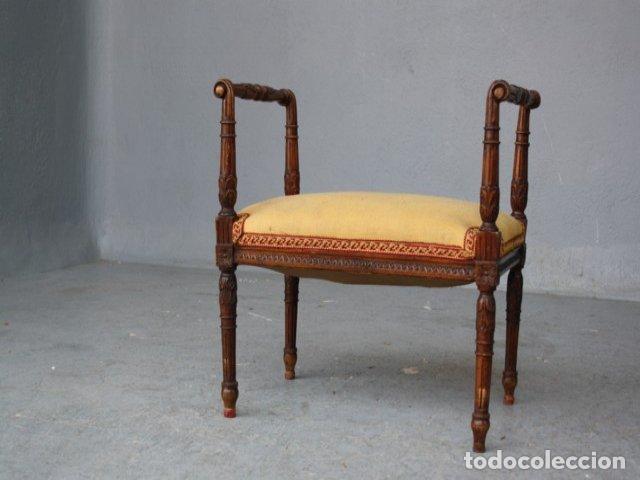 Antig&uuml;edades: Banquette de piano rocaille noyer - Foto 2