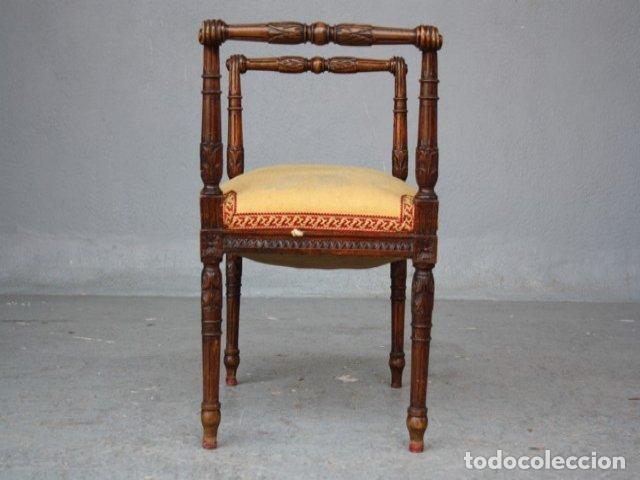 Antig&uuml;edades: Banquette de piano rocaille noyer - Foto 3