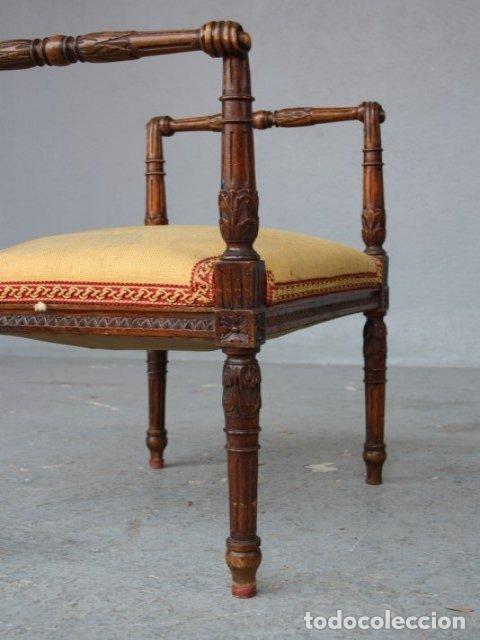 Antig&uuml;edades: Banquette de piano rocaille noyer - Foto 5