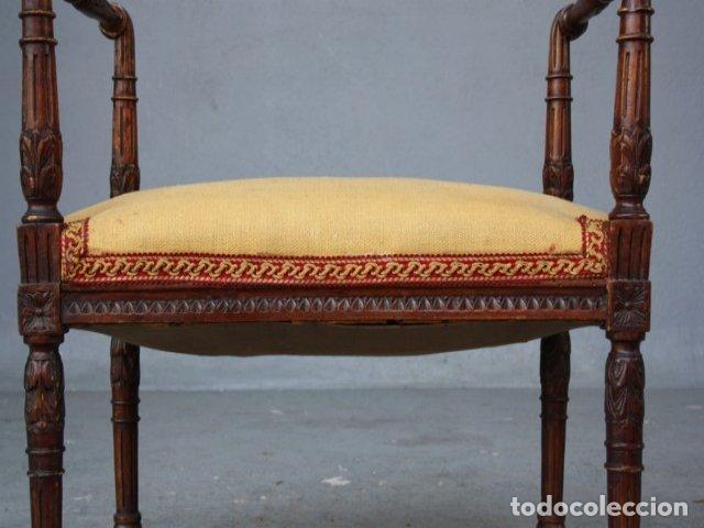 Antig&uuml;edades: Banquette de piano rocaille noyer - Foto 8
