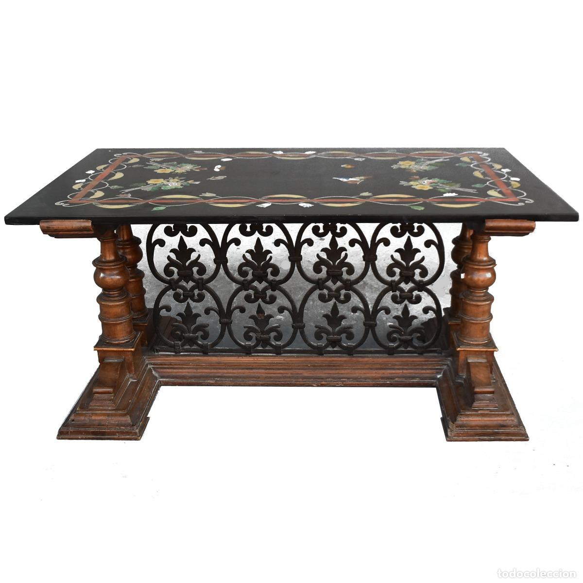 Antig&uuml;edades: Table basse plateau en scagliole - Foto 1