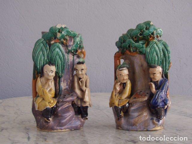 Antig&uuml;edades: Vases Chinois &eacute;maille XIX&egrave;me (paire) - Foto 1