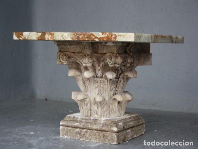 Antig&uuml;edades: Table en onyx et pierre sculpt&eacute;e 1950 - Foto 2