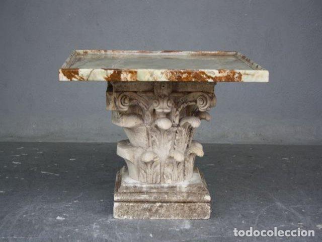 Antig&uuml;edades: Table en onyx et pierre sculpt&eacute;e 1950 - Foto 3