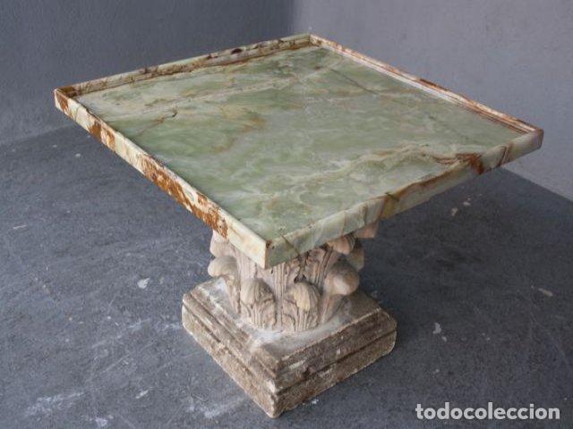 Antig&uuml;edades: Table en onyx et pierre sculpt&eacute;e 1950 - Foto 4