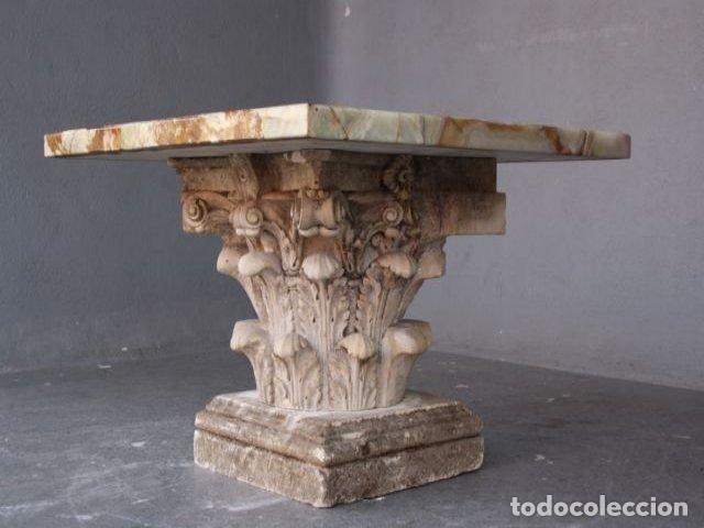 Antig&uuml;edades: Table en onyx et pierre sculpt&eacute;e 1950 - Foto 5