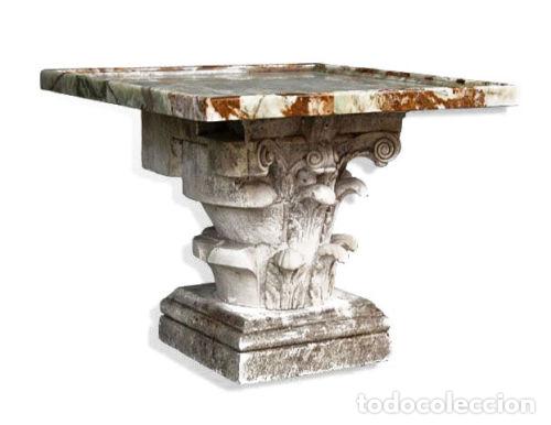 Antig&uuml;edades: Table en onyx et pierre sculpt&eacute;e 1950 - Foto 1