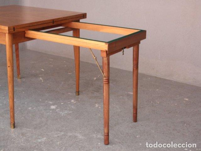 Antig&uuml;edades: Table carr&eacute;e d&eacute;pliante en h&ecirc;tre 1950 - Foto 9