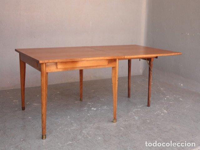 Antig&uuml;edades: Table carr&eacute;e d&eacute;pliante en h&ecirc;tre 1950 - Foto 10