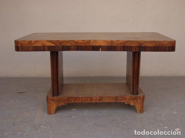 Antig&uuml;edades: Table en placage noyer Art d&eacute;co 1930 - Foto 2