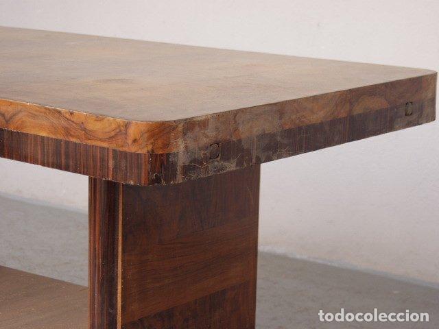 Antig&uuml;edades: Table en placage noyer Art d&eacute;co 1930 - Foto 4