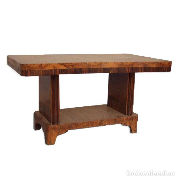Antig&uuml;edades: Table en placage noyer Art d&eacute;co 1930 - Foto 1