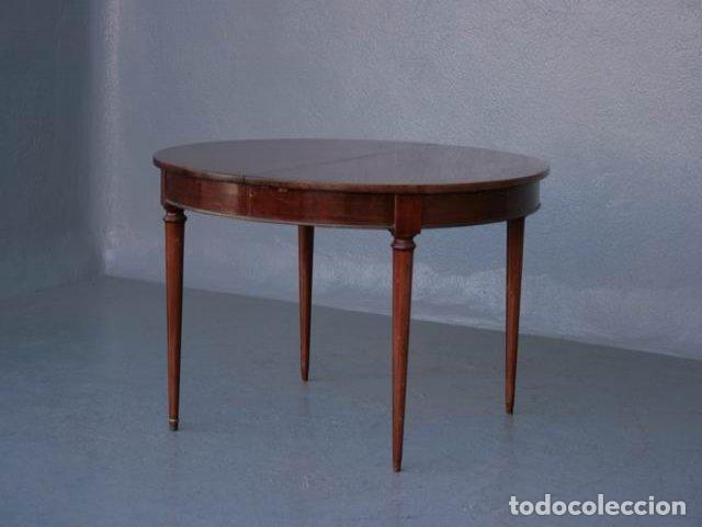 Antig&uuml;edades: Table ronde en acajou &agrave; bandeau - Foto 3