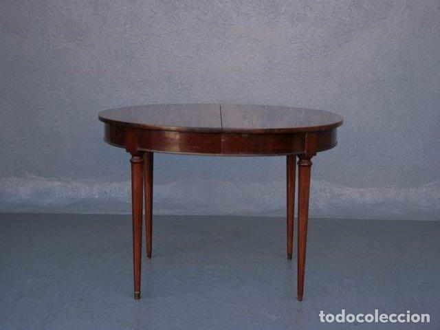 Antig&uuml;edades: Table ronde en acajou &agrave; bandeau - Foto 5