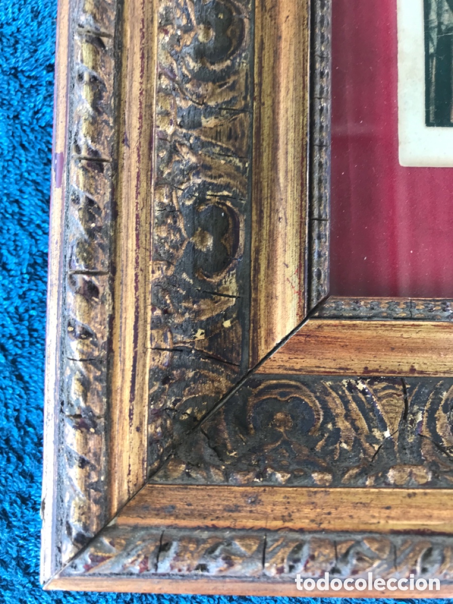 Antig&uuml;edades: Marco dorado buen estado - Foto 6