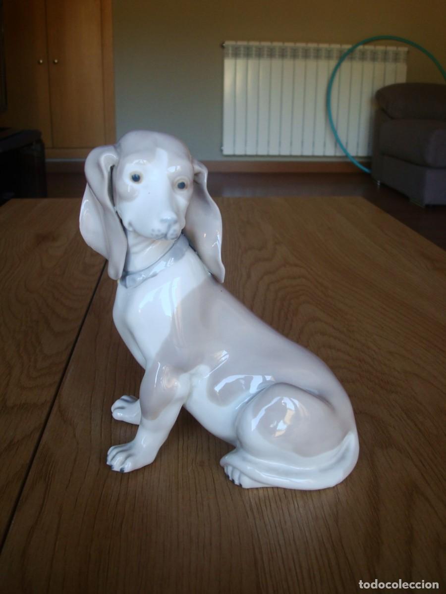 Oggetti Antichi: Figura porcelana perro (Rex Valencia)