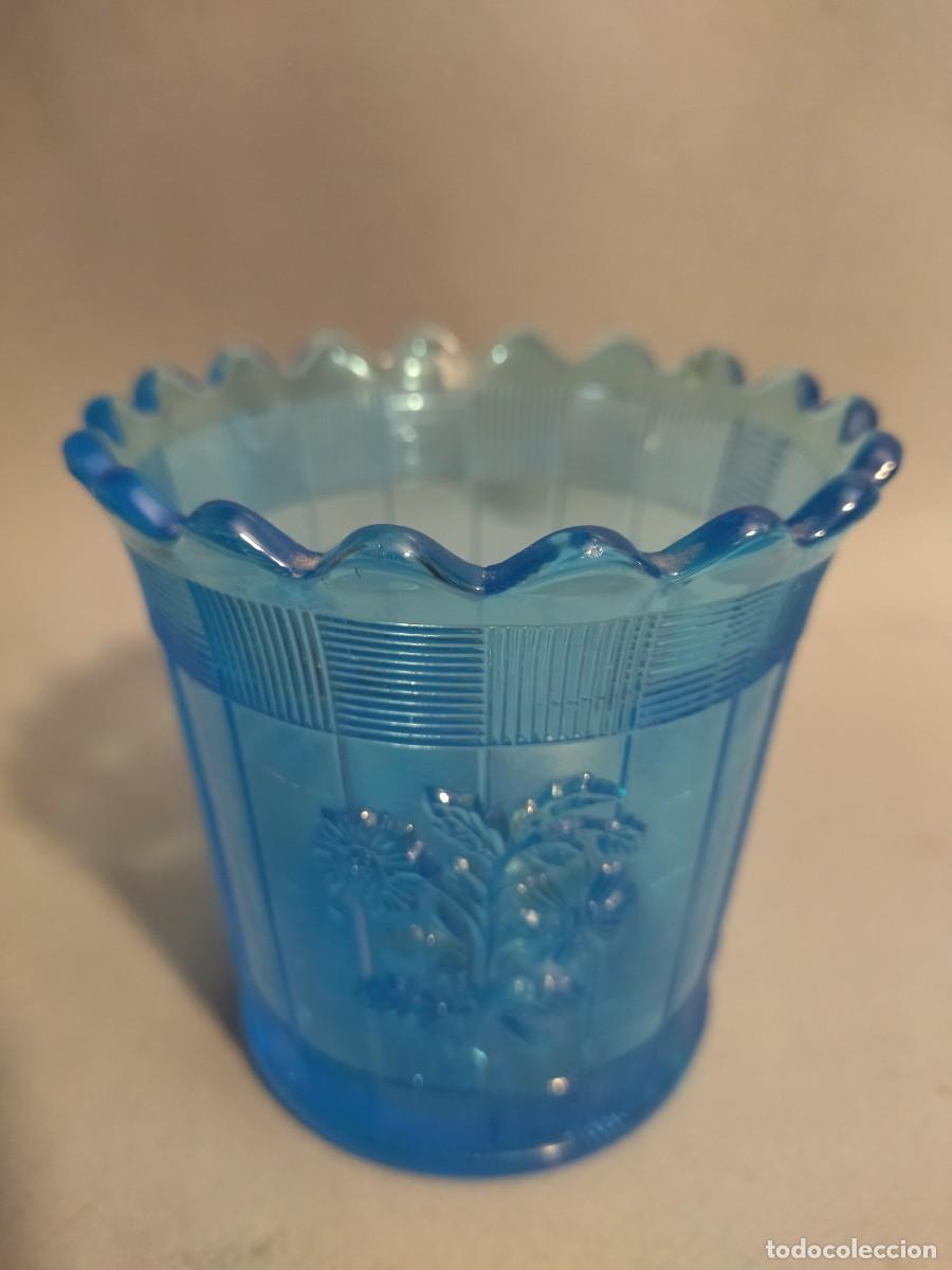Antig&uuml;edades: Vaso de color azul antiguo - Foto 1