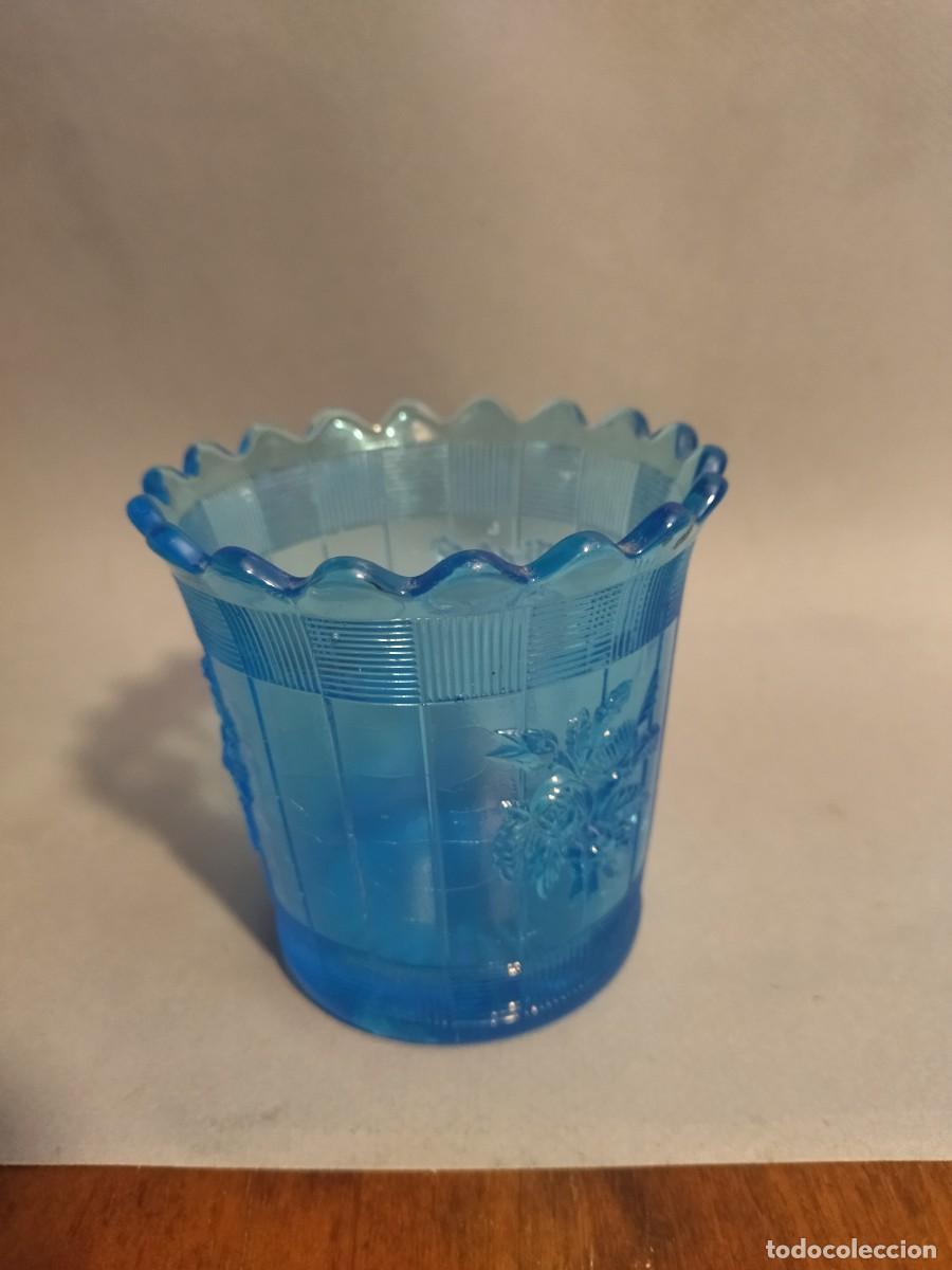 Antig&uuml;edades: Vaso de color azul antiguo - Foto 4