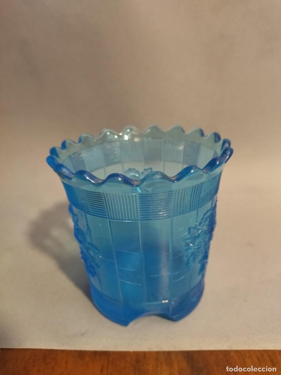 Antig&uuml;edades: Vaso de color azul antiguo - Foto 5