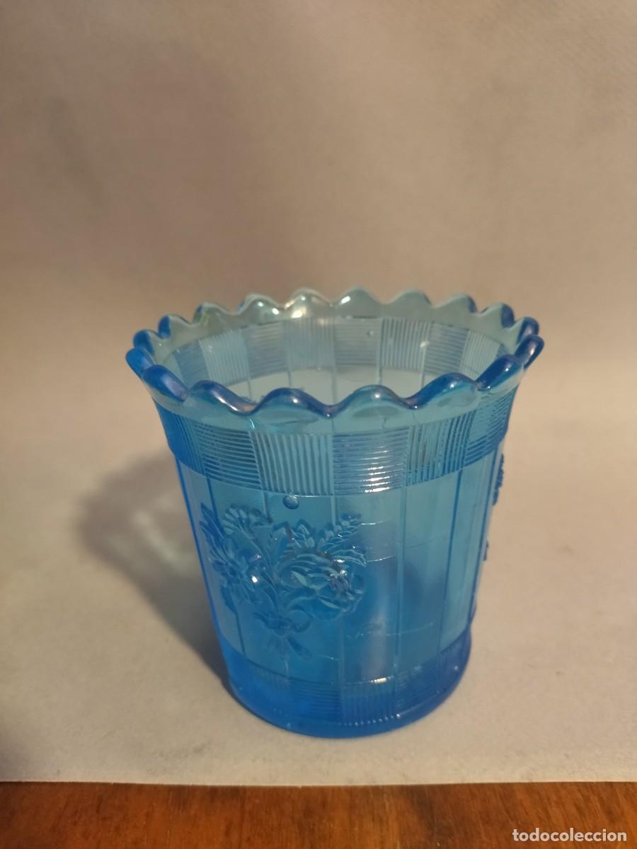 Antig&uuml;edades: Vaso de color azul antiguo - Foto 6