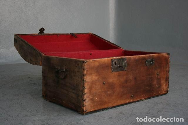 Antig&uuml;edades: Coffre en cuir fin XIX&egrave;me - Foto 4