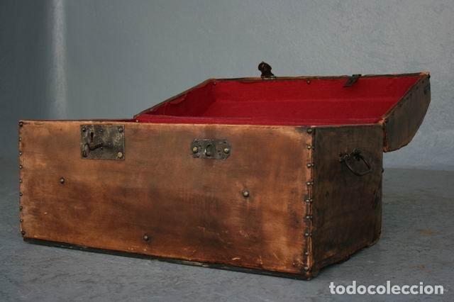 Antig&uuml;edades: Coffre en cuir fin XIX&egrave;me - Foto 5