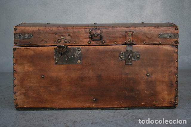 Antig&uuml;edades: Coffre en cuir fin XIX&egrave;me - Foto 6