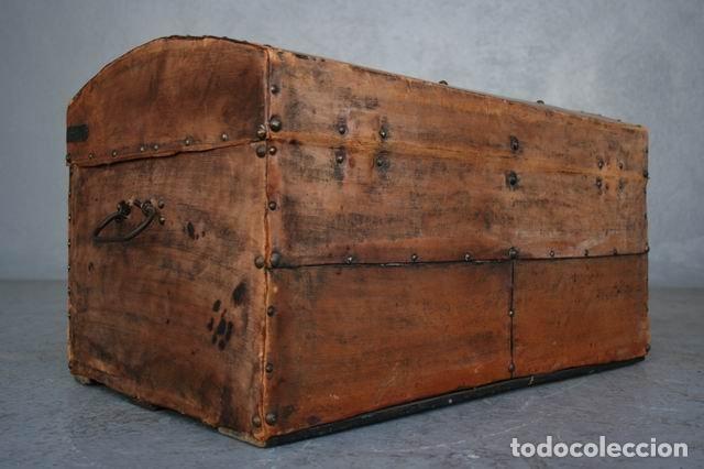 Antig&uuml;edades: Coffre en cuir fin XIX&egrave;me - Foto 9