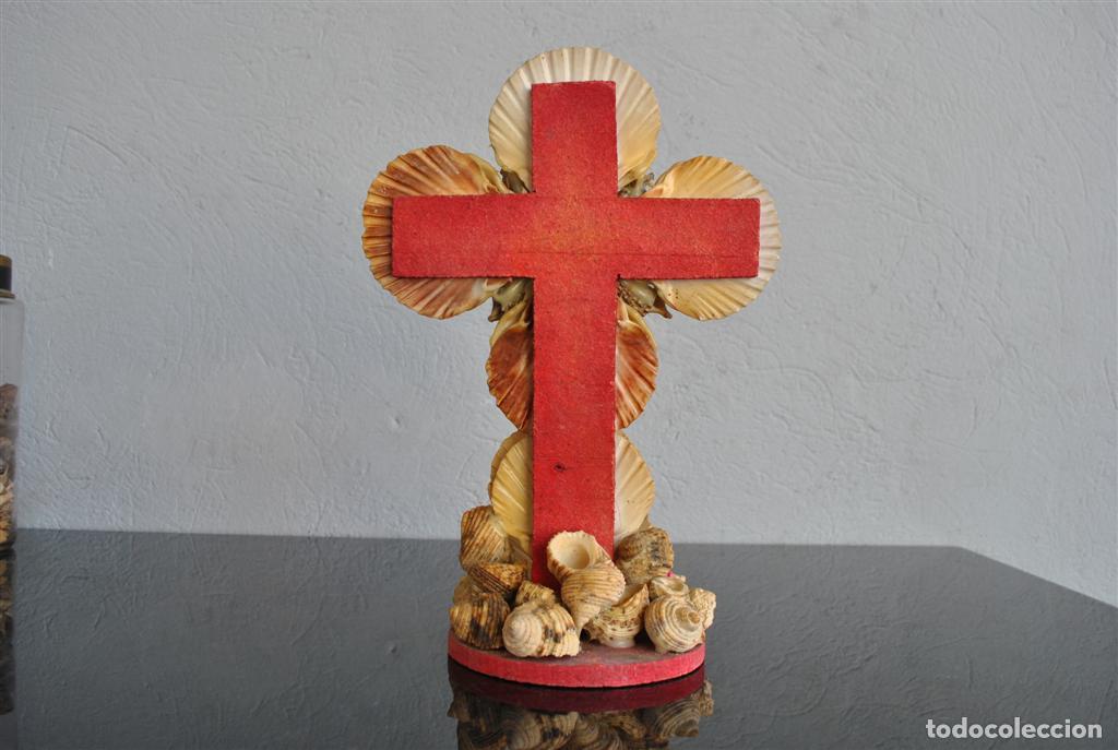 Antig&uuml;edades: Crucifix en coquille Saint-Jacques - Foto 4