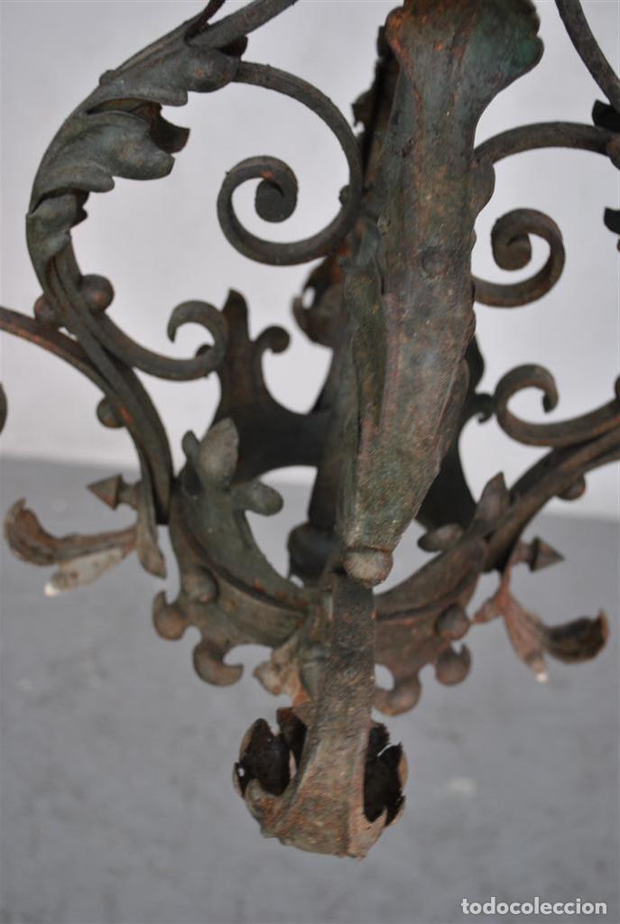 Antig&uuml;edades: Lanterne en fer forg&eacute; ancienne - Foto 3