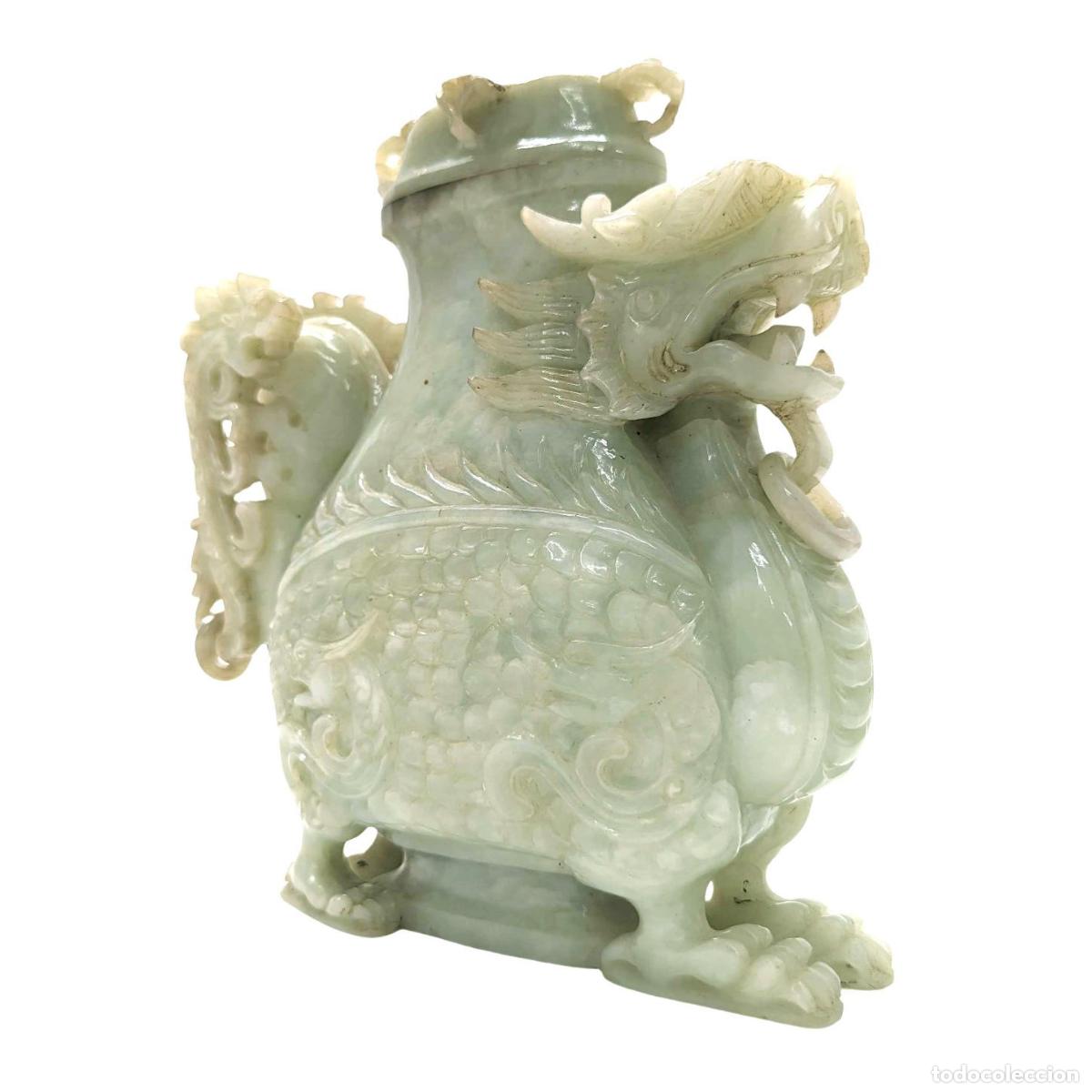 Antig&uuml;edades: Pot couvert en jade &agrave; d&eacute;cor de Dragon - Foto 2