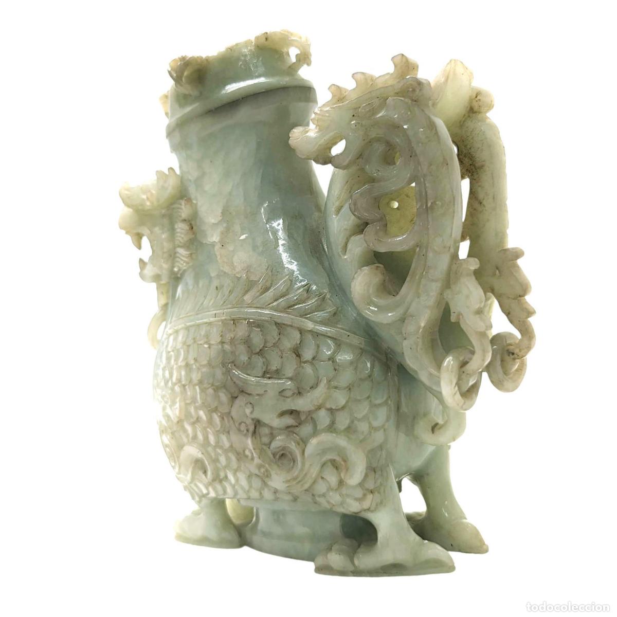 Antig&uuml;edades: Pot couvert en jade &agrave; d&eacute;cor de Dragon - Foto 5