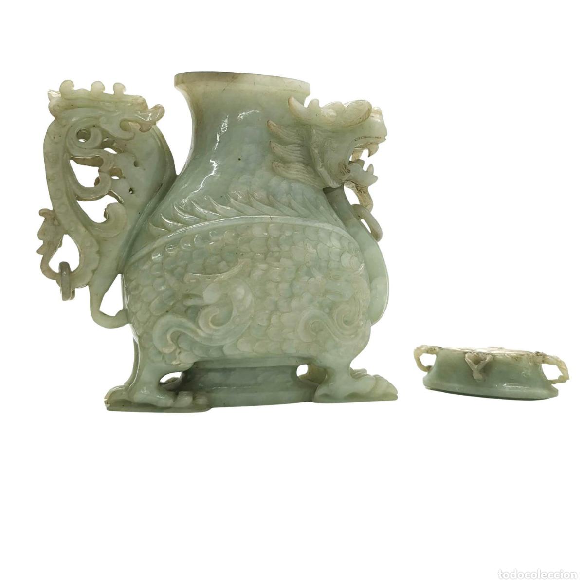 Antig&uuml;edades: Pot couvert en jade &agrave; d&eacute;cor de Dragon - Foto 6