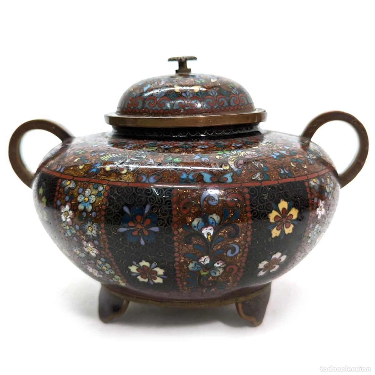 Antig&uuml;edades: Pot couvert en cloisonn&eacute; 1900 - Foto 1