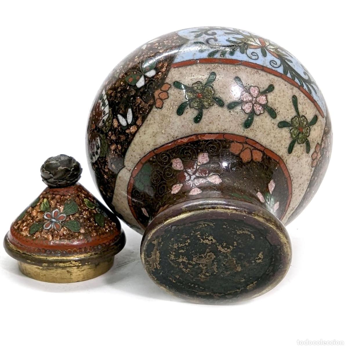 Antig&uuml;edades: Pot couvert en cloisonn&eacute; 1900 - Foto 3