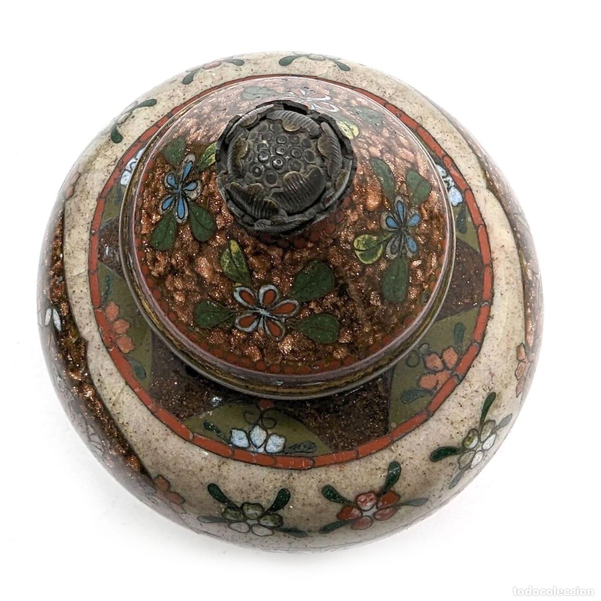 Antig&uuml;edades: Pot couvert en cloisonn&eacute; 1900 - Foto 4