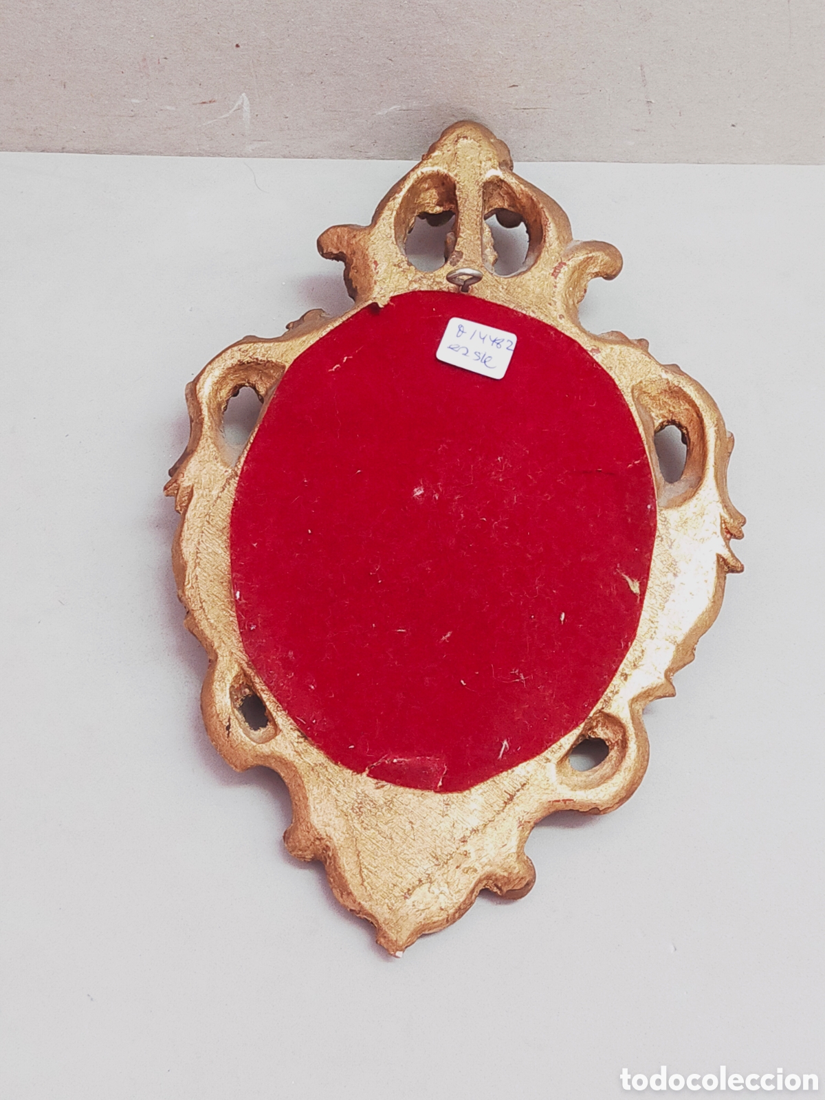 Antig&uuml;edades: ESPEJO CORNUCOPIA EN MADERA O PASTA DE MADERA DORADO CON PAN DE ORO. - Foto 7