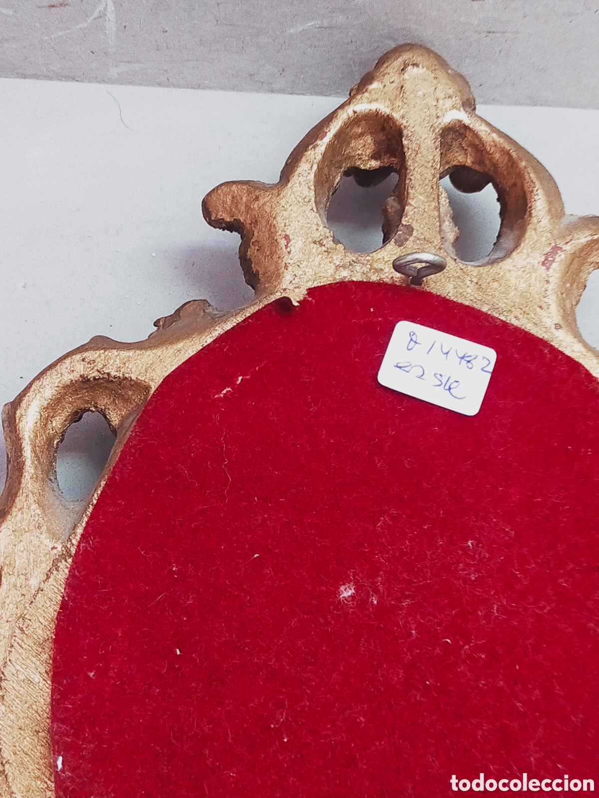 Antig&uuml;edades: ESPEJO CORNUCOPIA EN MADERA O PASTA DE MADERA DORADO CON PAN DE ORO. - Foto 9