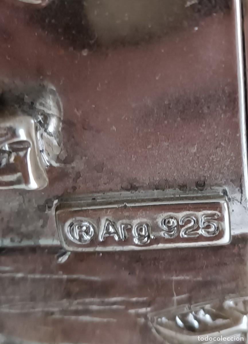Antig&uuml;edades: CUADRO ESPEJO CON RELIEVE EN PLATA GALVANIZADA 925. - Foto 8