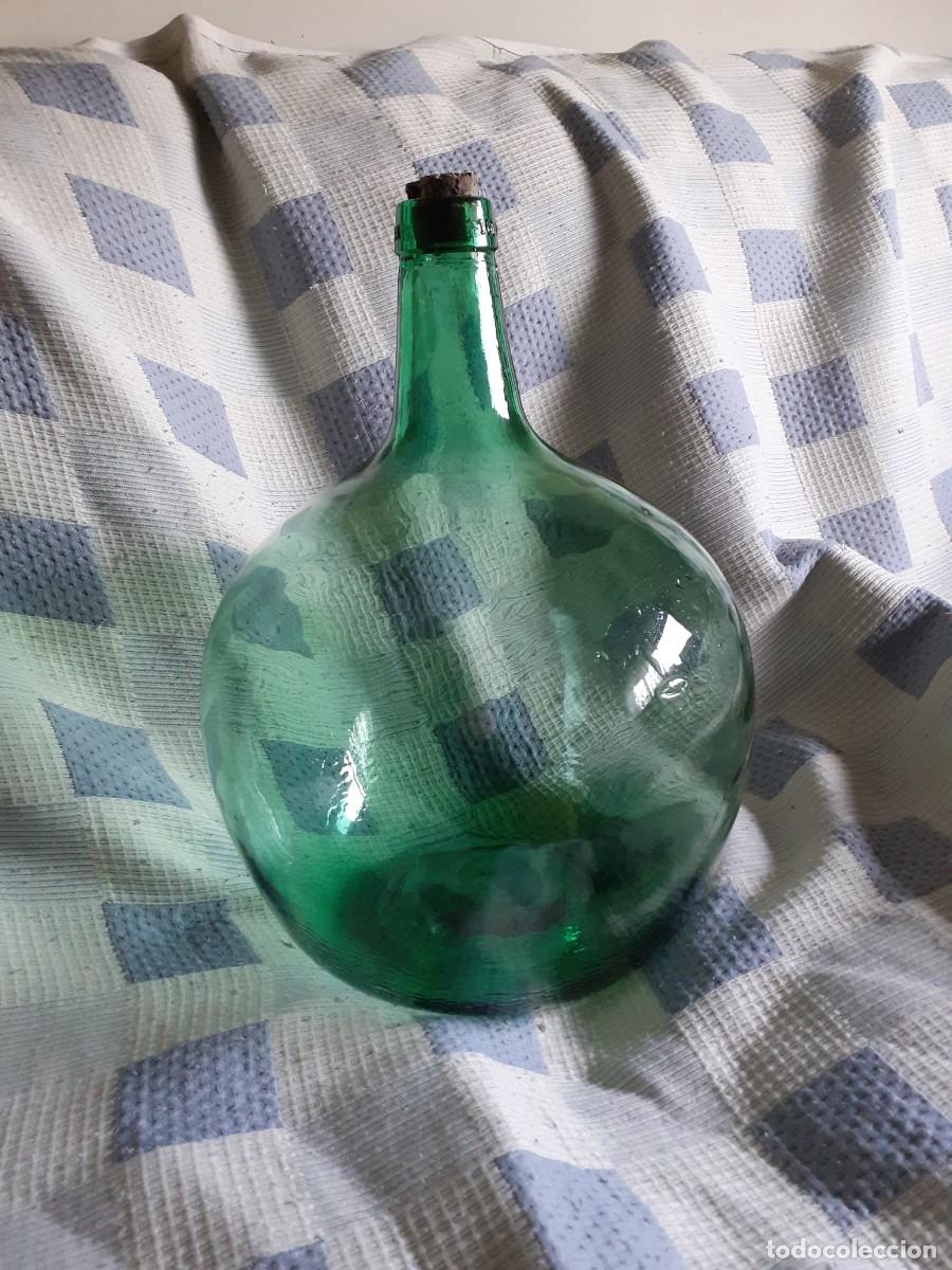 Antig&uuml;edades: Damajuana verde preciosa - Foto 1