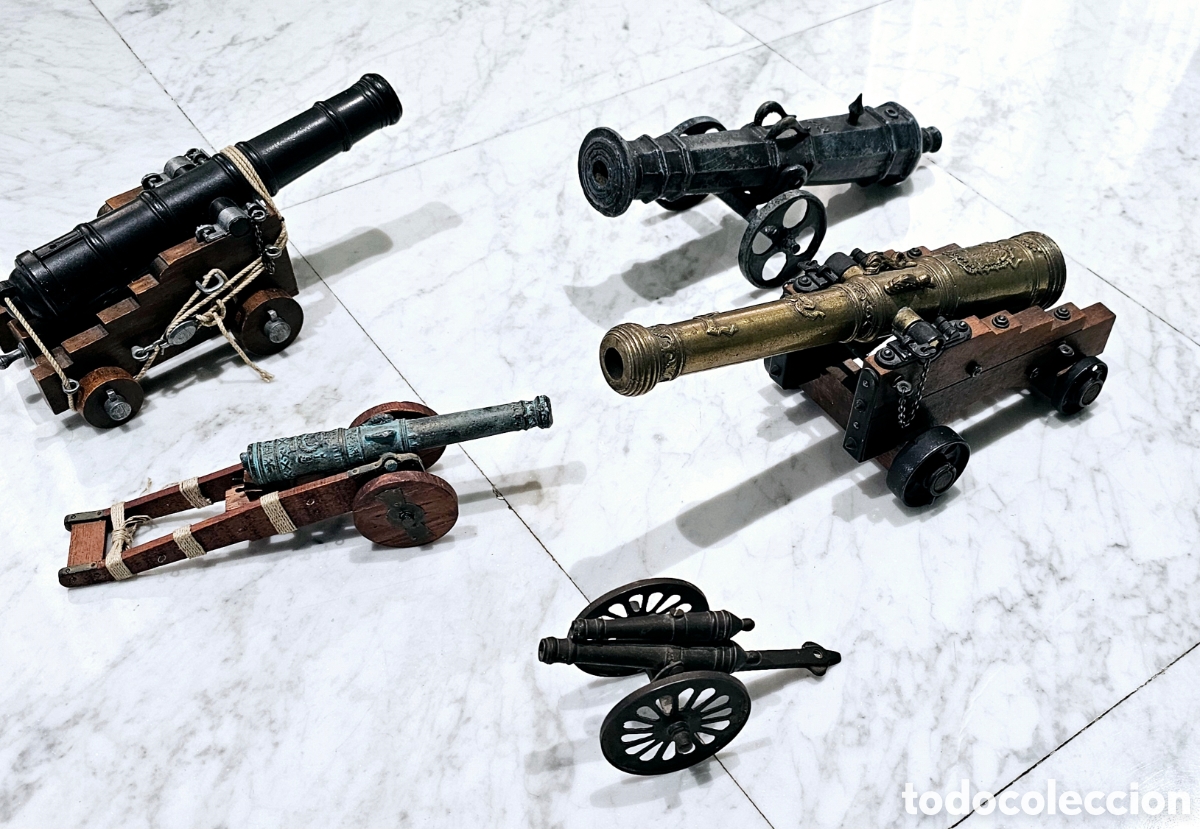 Antig&uuml;edades: Colecci&oacute;n de 5 ca&ntilde;ones a escala. - Foto 8