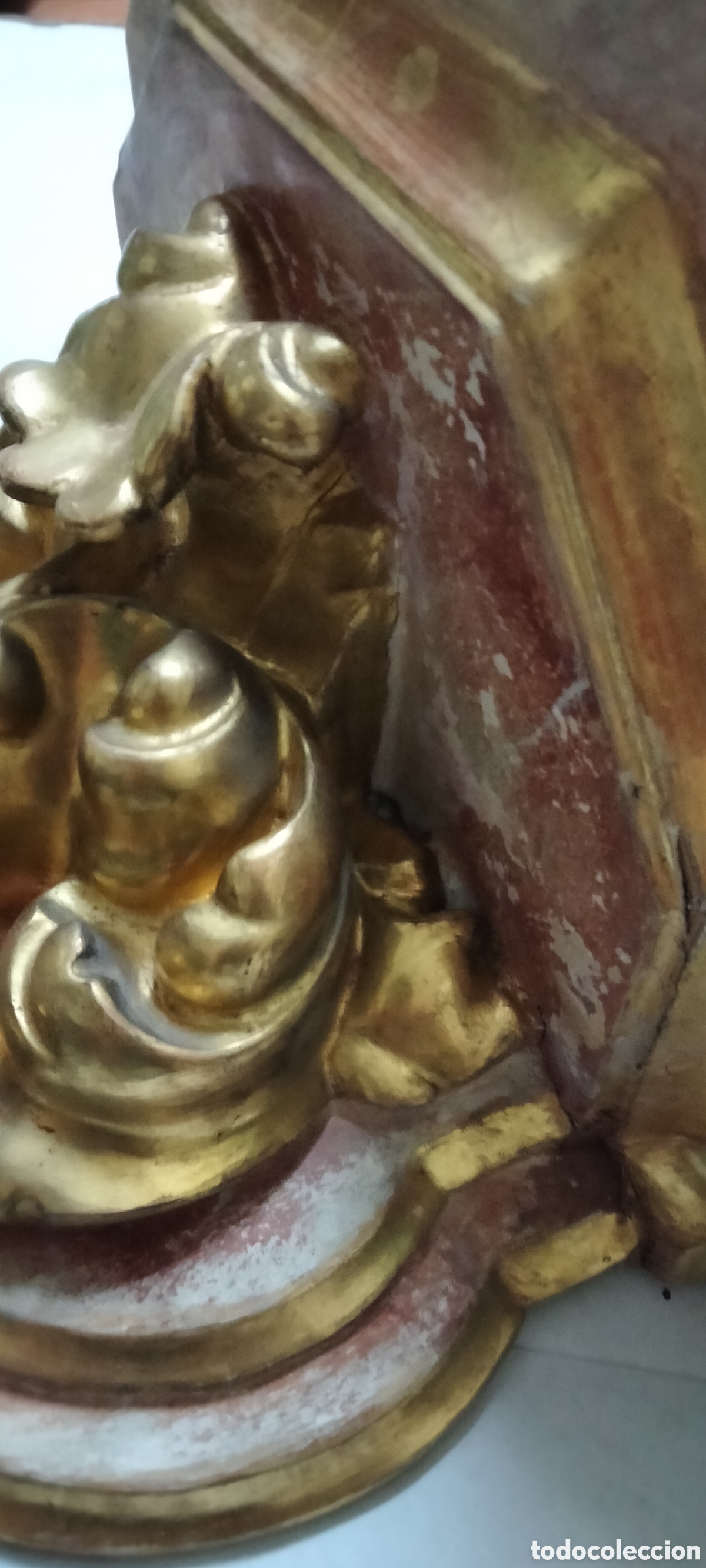 Antig&uuml;edades: MENZULA MADERA PAN DE ORO - Foto 4