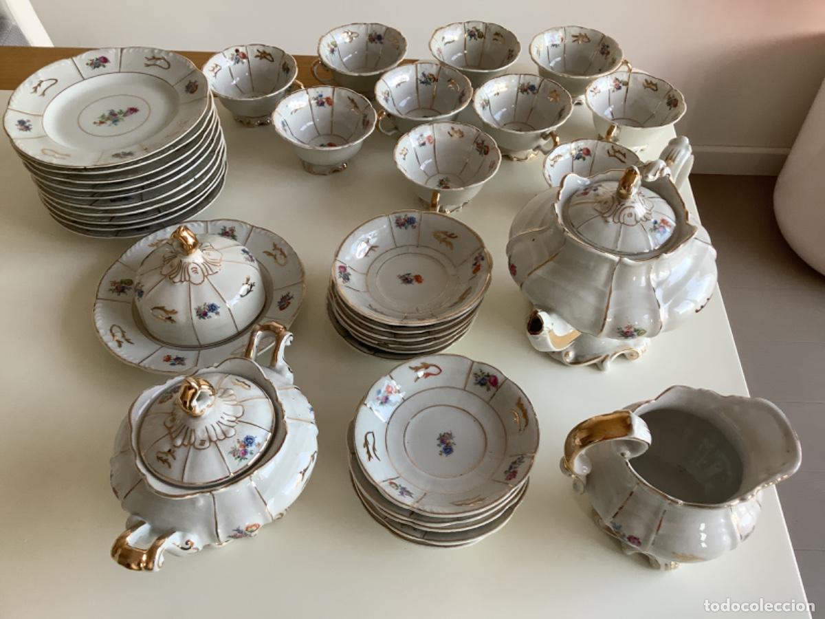 Antig&uuml;edades: Juego de t&eacute; Santa Clara Vigo - Foto 2