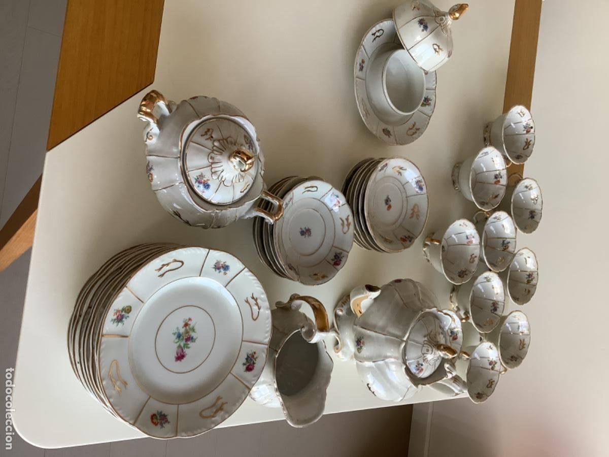 Antig&uuml;edades: Juego de t&eacute; Santa Clara Vigo - Foto 4