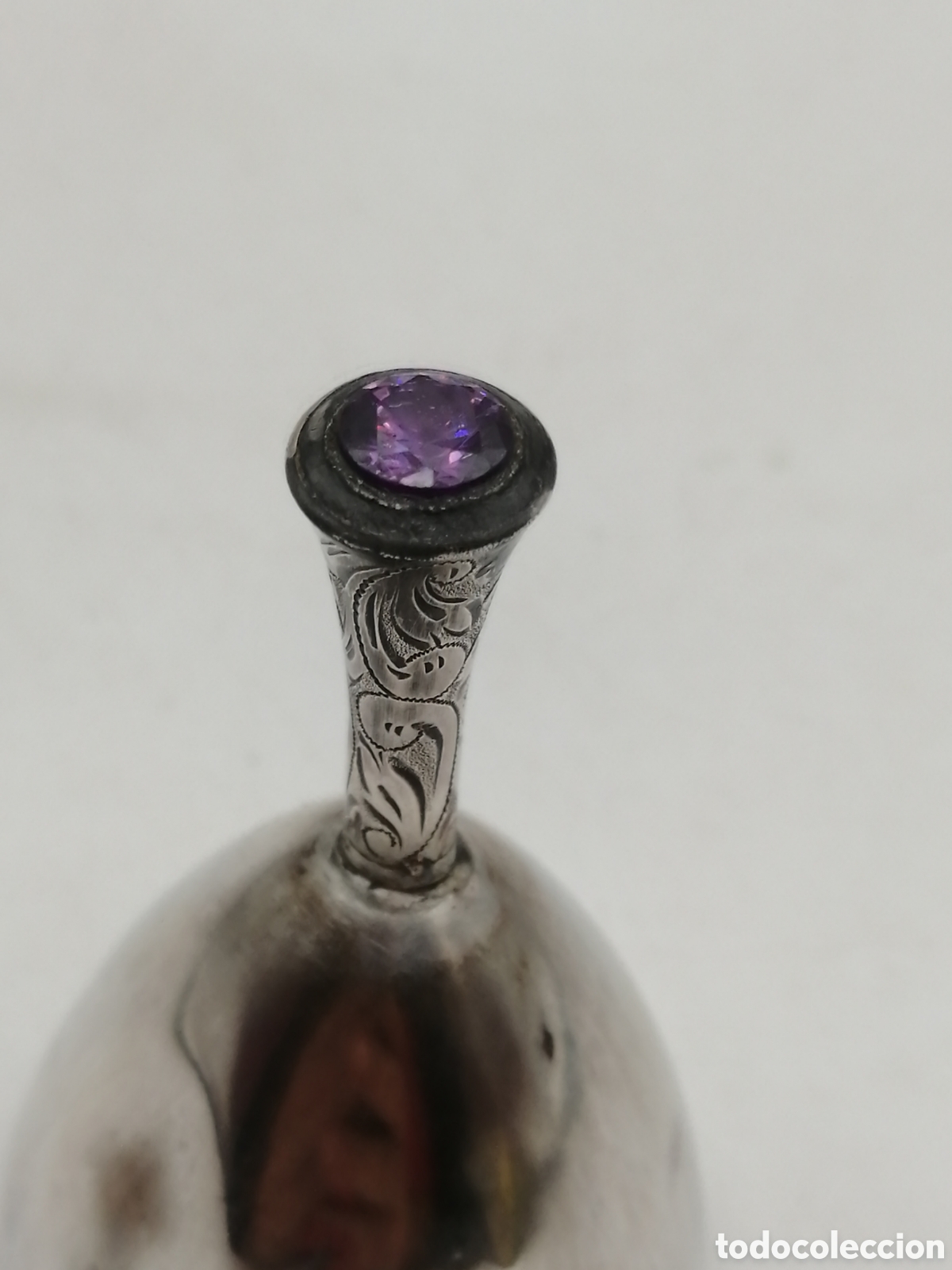 Antig&uuml;edades: Antigua campana plata de ley - Foto 6