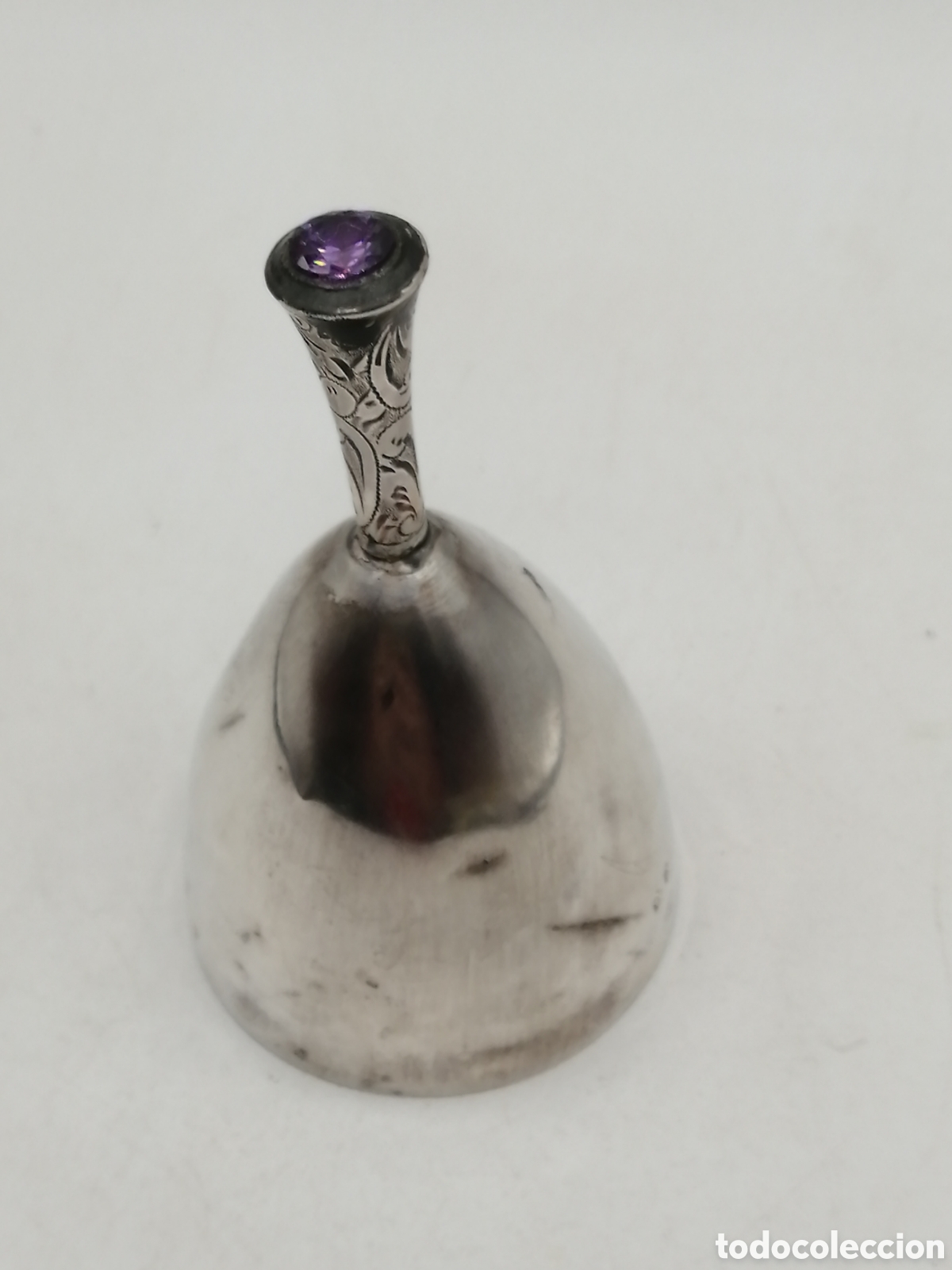 Antig&uuml;edades: Antigua campana plata de ley - Foto 2