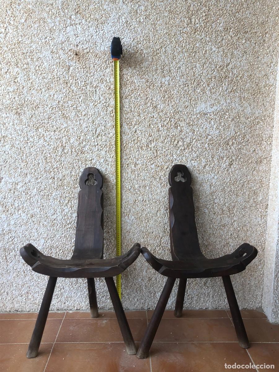 Antig&uuml;edades: Lote de 2 sillas estilo castellano r&uacute;stico - Foto 1