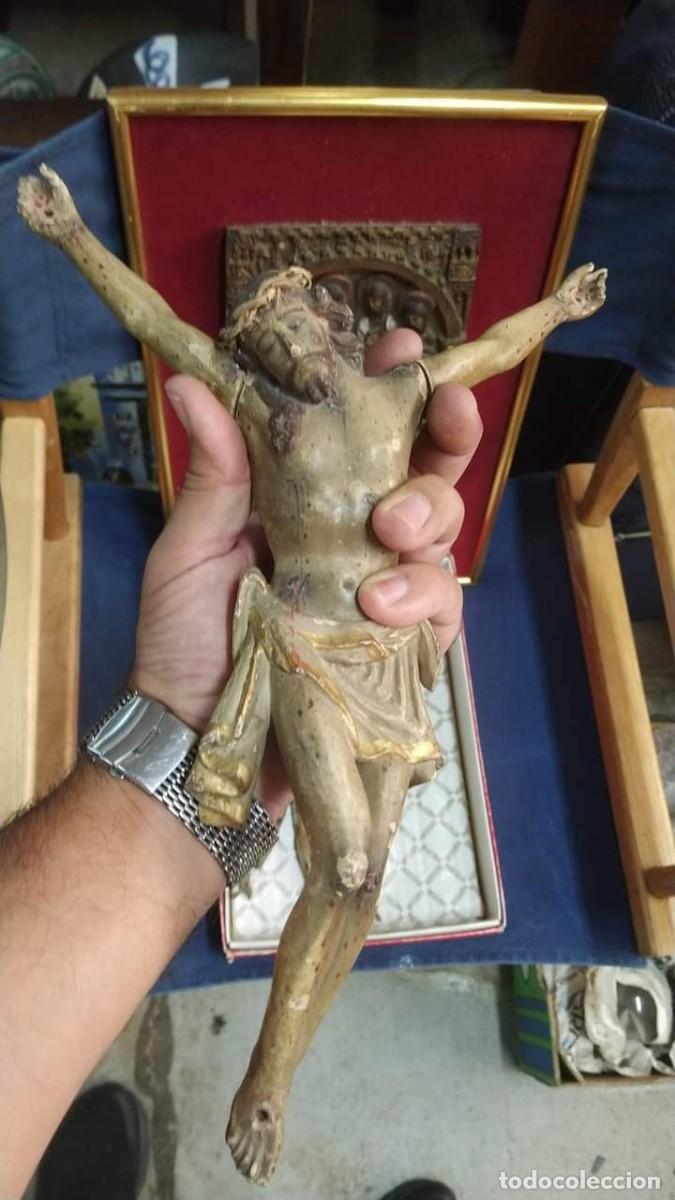 Antiquit&eacute;s: Jesucristo. 3 PIEZAS...talla MADERA SIGLO XVI..