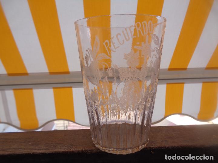 Oggetti Antichi: ANTIGUO VASO RECUERDO BA&Ntilde;OS DE MULA (MURCIA) CRISTAL DE SANTA LUC&Iacute;A.