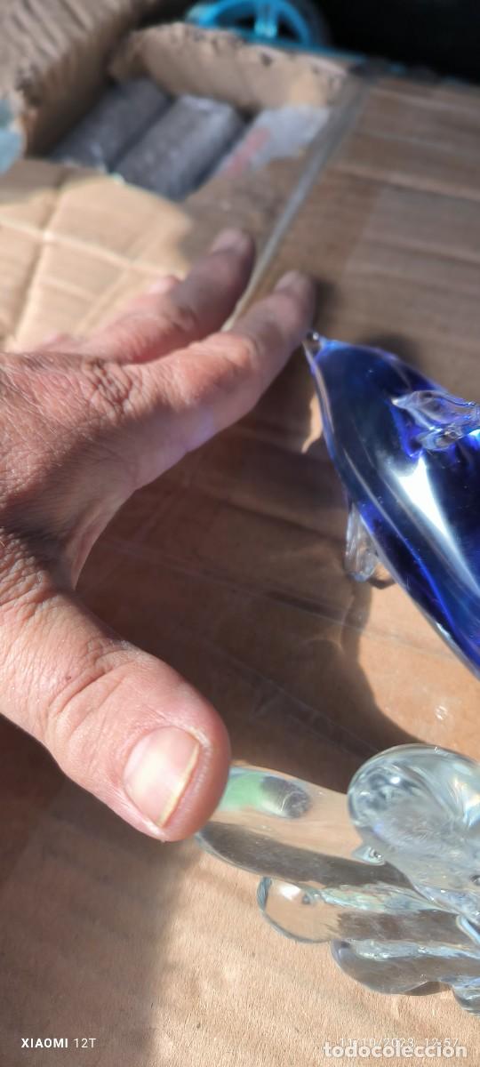 Antig&uuml;edades: DELFIN SOBRE OLA CRISTAL DE MURANO - Foto 3